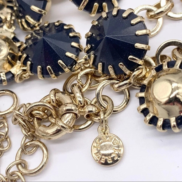 J. Crew Navy Blue Venus Flytrap Necklace - Picture 3 of 3